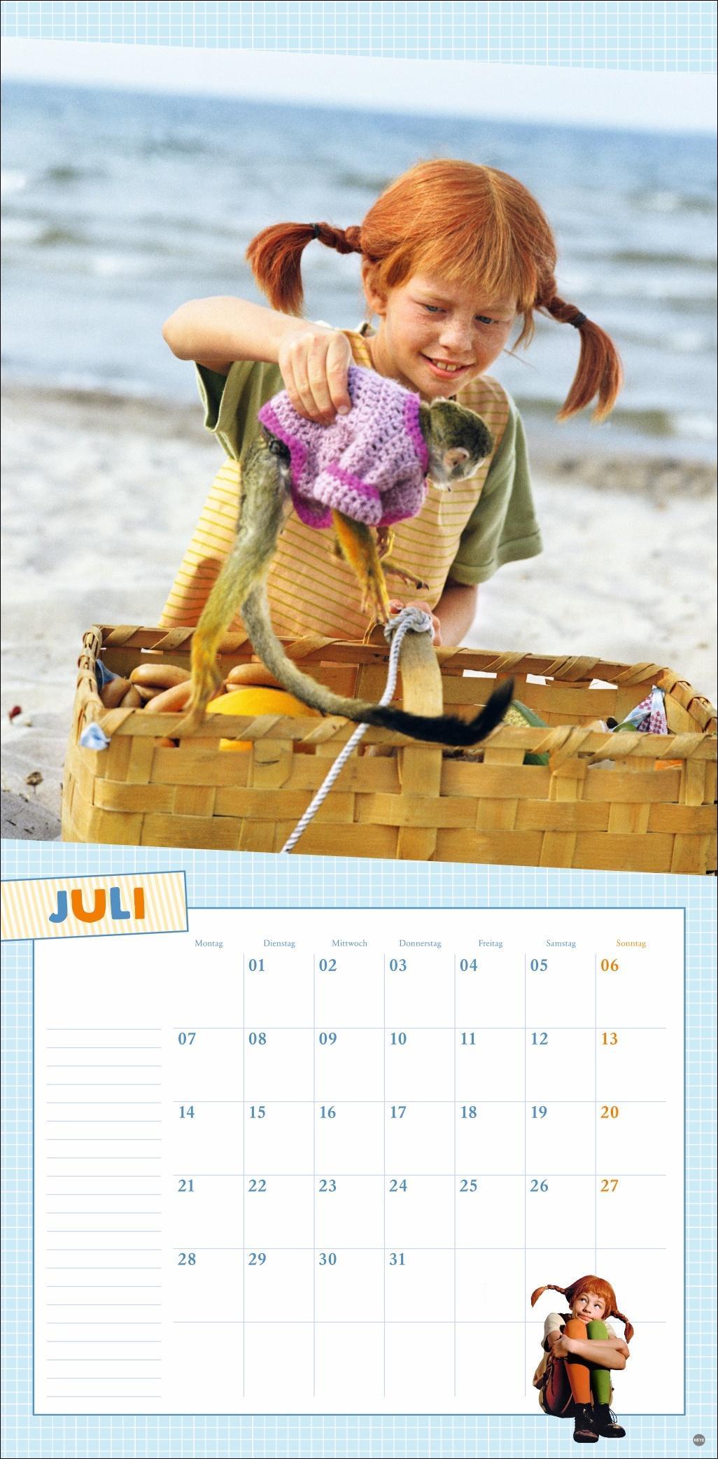 Pippi Langstrumpf Broschurkalender 2025