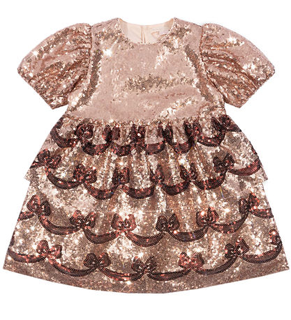 Konges Sløjd Kleid - Starla Bow Wow - Gold Blush