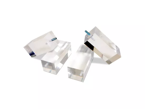 BELLECOUR LITERIE | Pied de lit carré Plexiglas Hauteur 20 cm (vendu à l'unité)