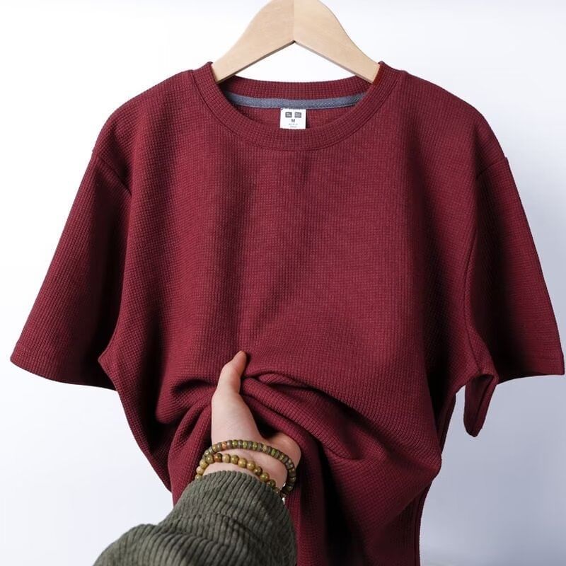Cowpow - T-shirt met korte mouwen en ronde hals, effen