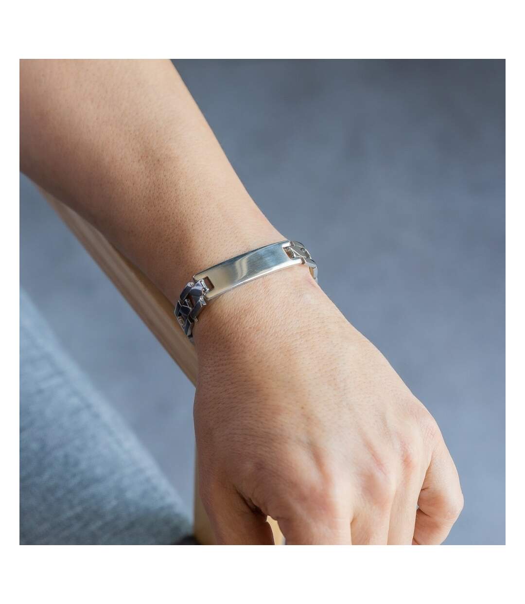 Gourmette Bracelet pour Homme Acier