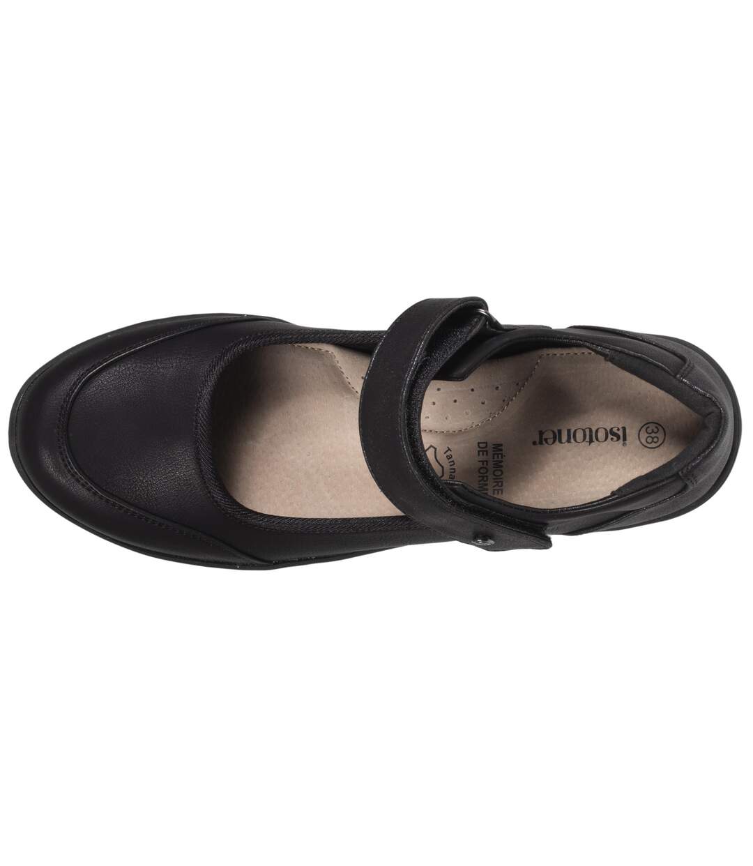 Isotoner Ballerines femme à scratch, ultra confort