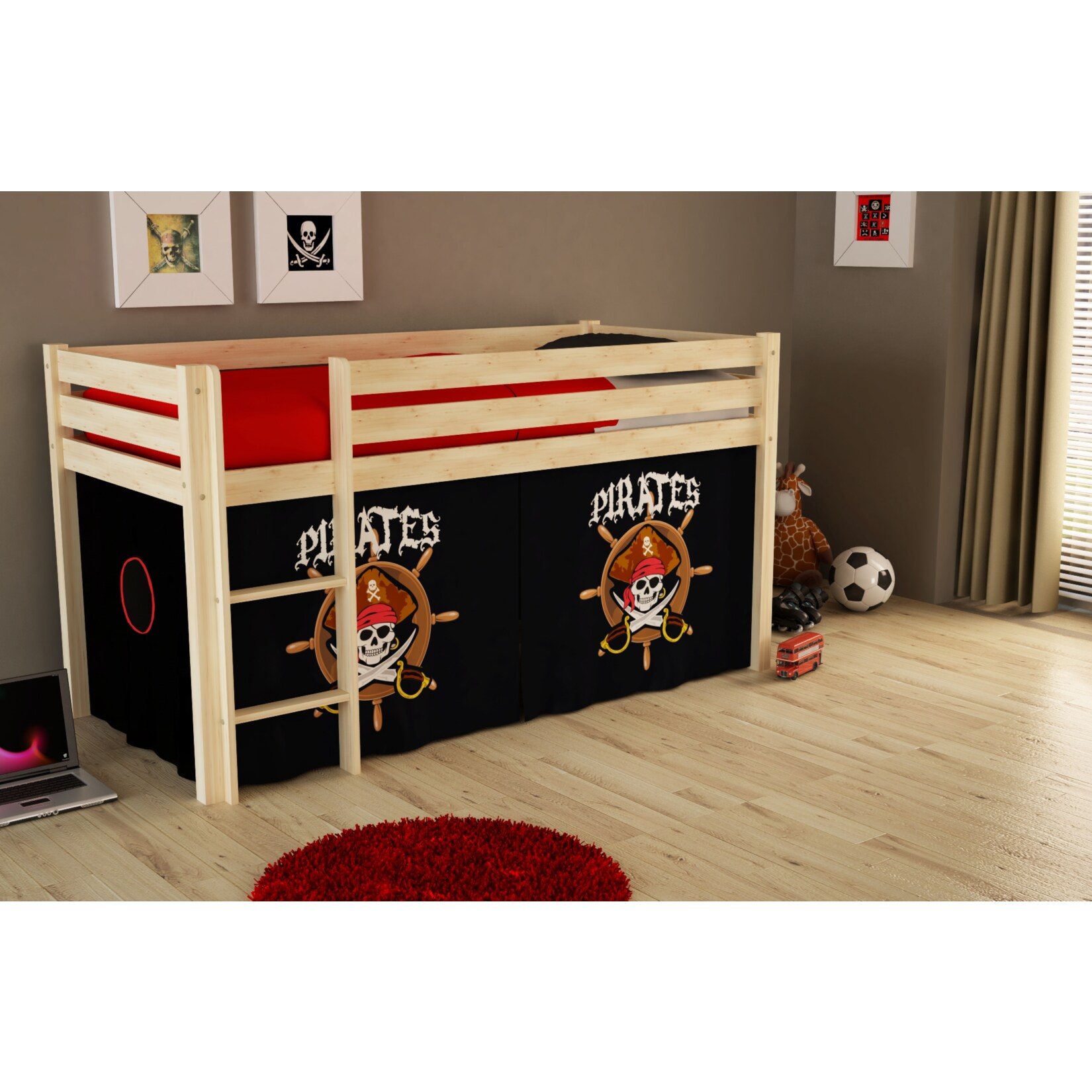 Vipack Spielbett Pino mit Textilset 