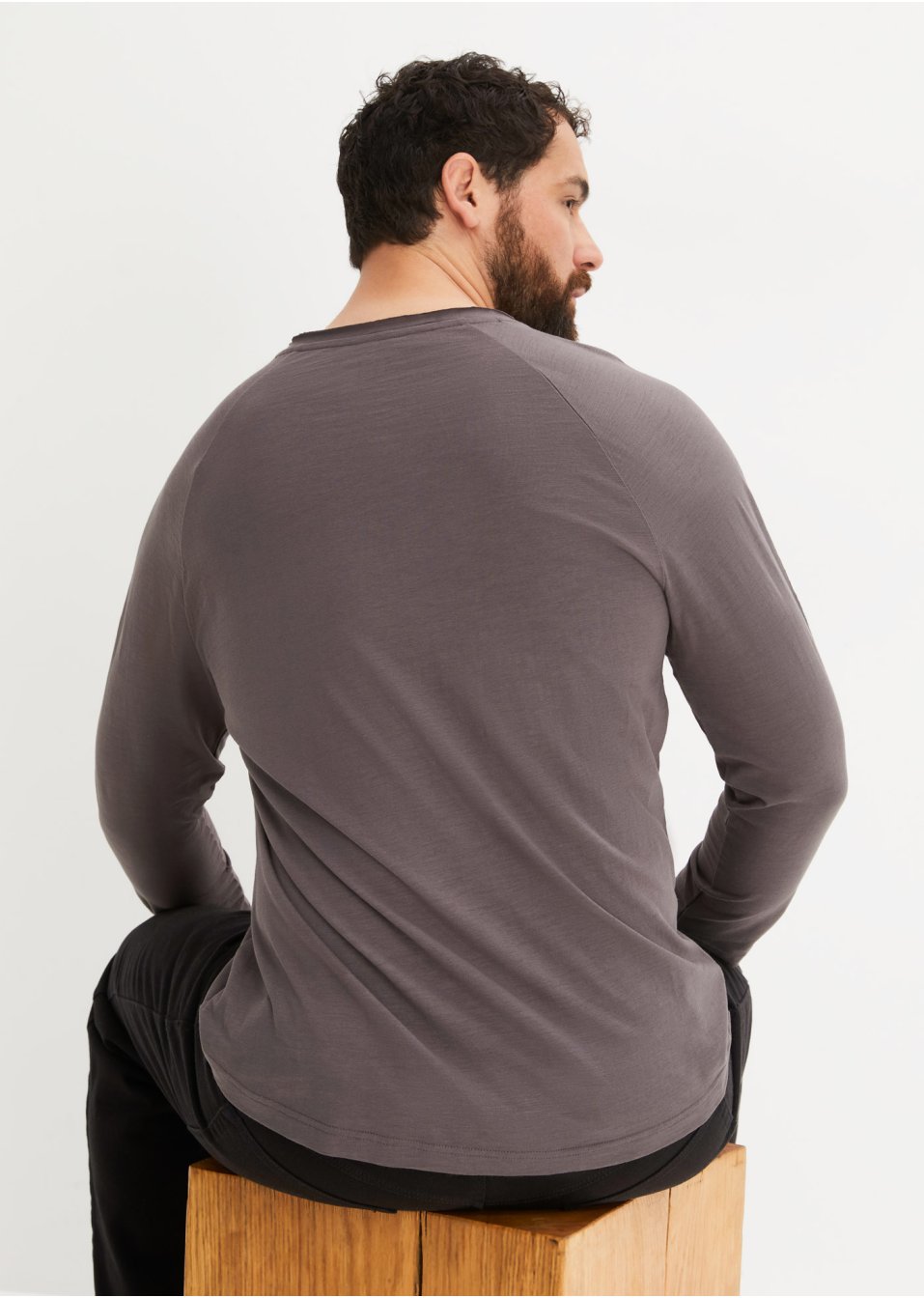 Lot de 2 T-shirts manches longues en coton flammé
