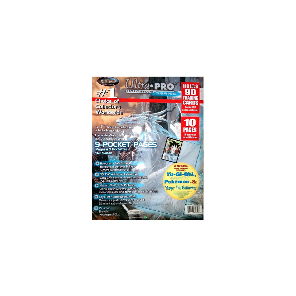 10 Feuilles Silver pour Classeur