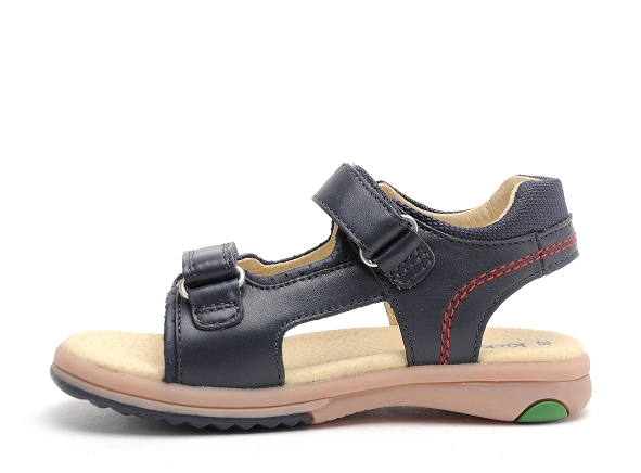 Kickers nu pieds enfant platino bleu