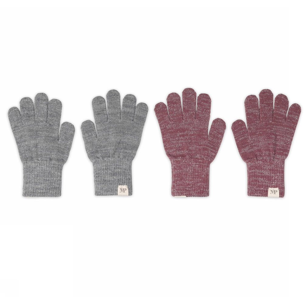 Køb Mp Danmark Mix Light Grey Mel Grape Shake Comfy Glitter Handsker 2-Pak