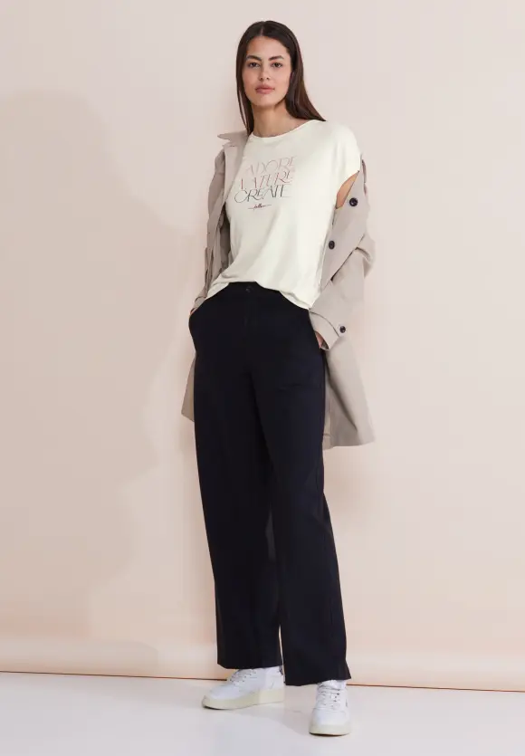 T-Shirt mit Wording - off white
