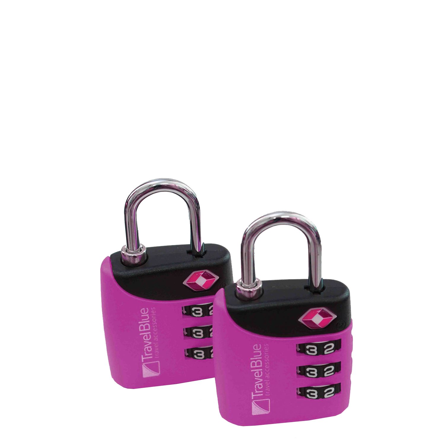 TravelBlue 2x TSA Lock Set purple
