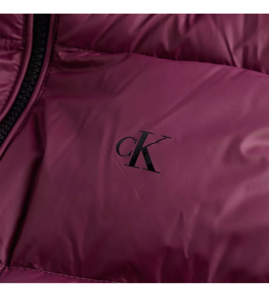 Jaqueta curta de plumas Calvin Klein Jeans, lilás