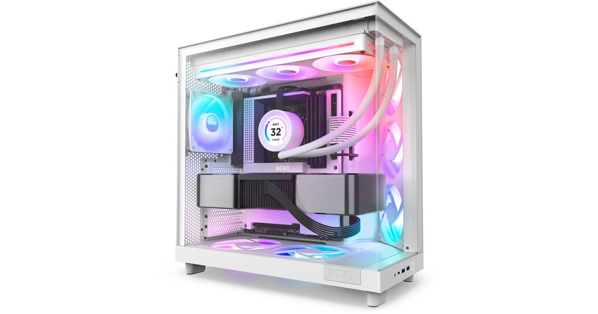NZXTF360 RGB CORE case fans  (Wit, 3 stuks, 360 x 120 x 26 mm)