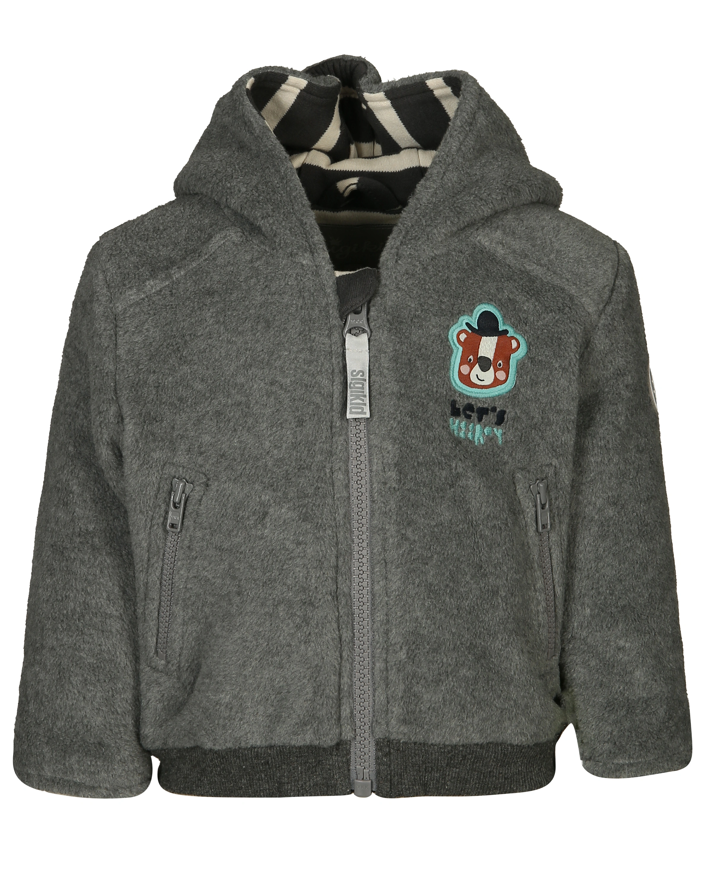 Fleecejacke BÄR gefüttert in grau