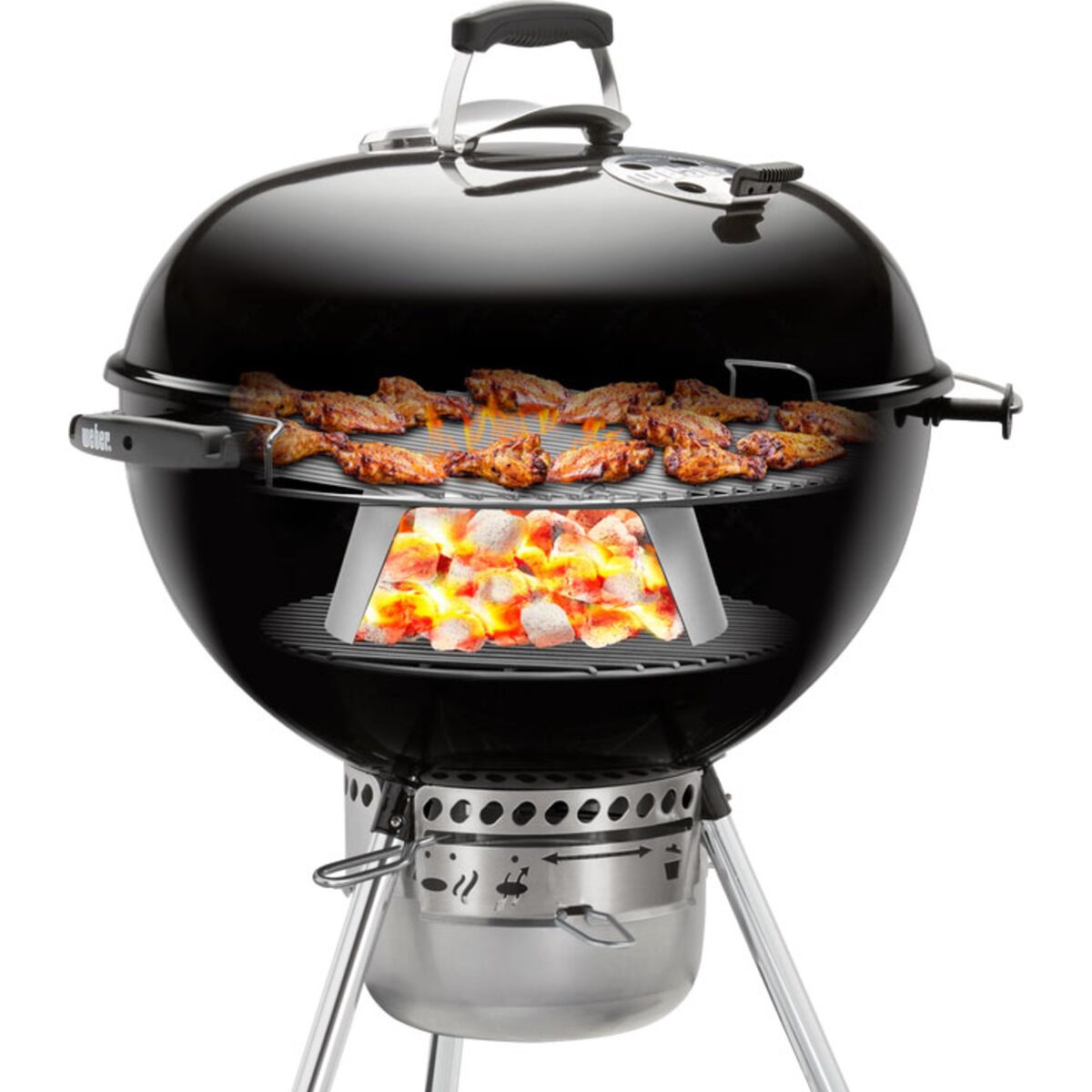 Varmekontrollring til kullgrill