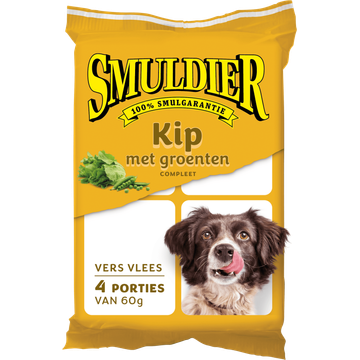 Smuldier Dierenvoeding Kip met Groenten Compleet 240g