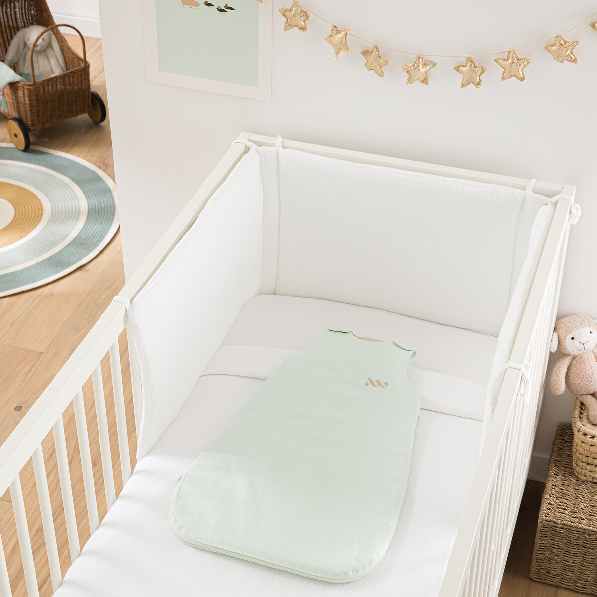 LA REDOUTE INTERIEURS<br>Saco de dormir de verão em linho e algodão, Pastelou