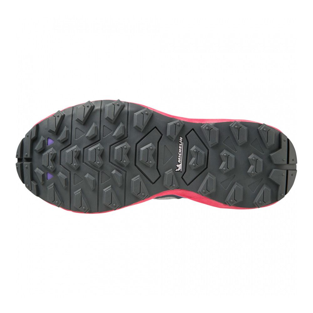 Mizuno WAVE DAICHI 7 - Chaussures trail Femme pearlblue/high-vispink/p.punch
