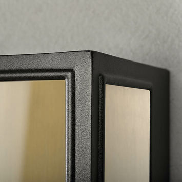 Konstsmide buitenlamp Carpi messing/zwart 18x30cm