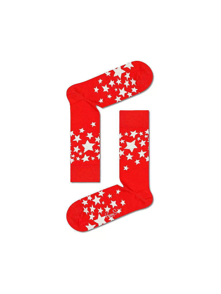 HAPPY SOCKS Damen Socken Geschenkset STARS 36-40 comp16 rot