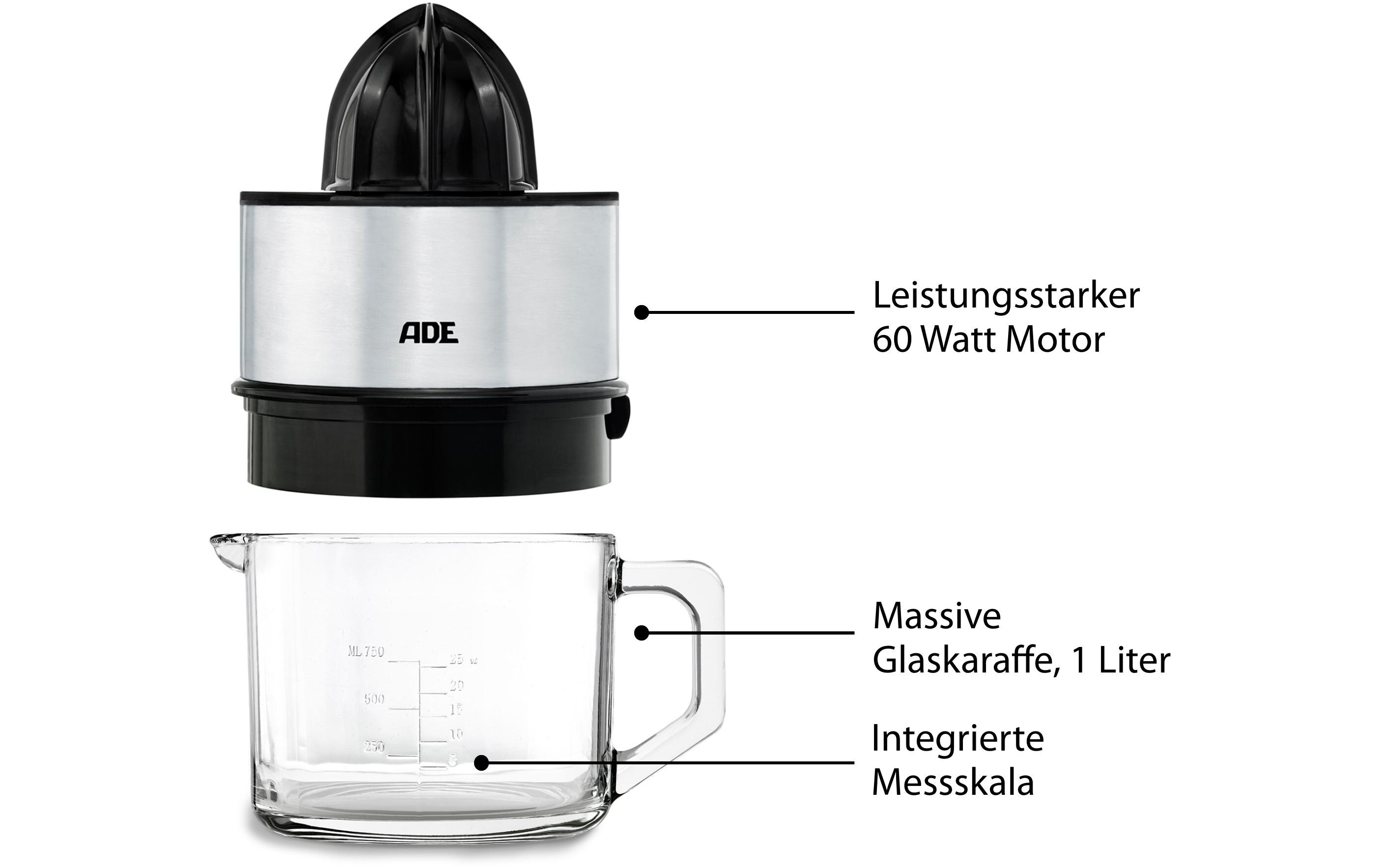 Zitruspresse KA 1803 Schwarz/WeissADE Elektrische Saft- und Zitruspresse