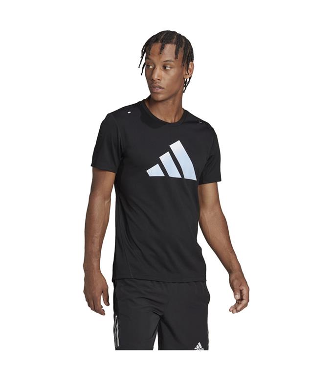 adidas Men Run Icons 3 Bar Logo T-shirt