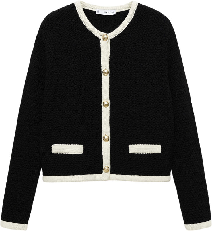 MANGO Knitted jacket. -- POSHY Black