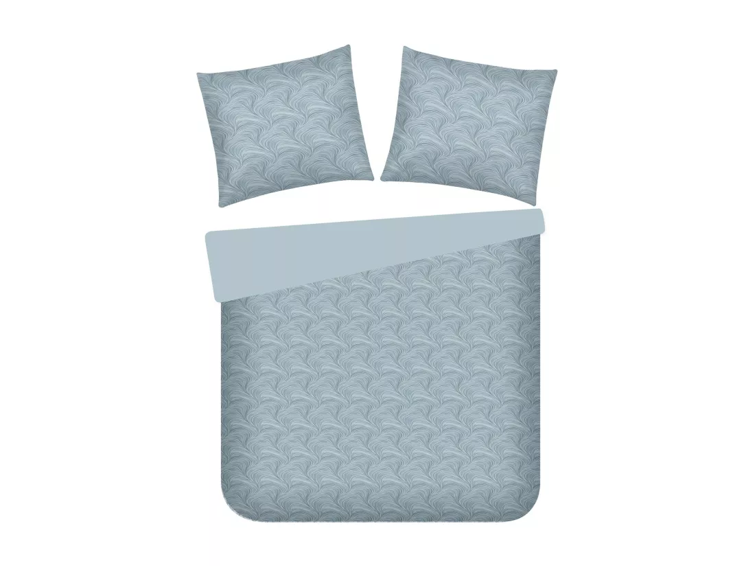 Drap En Jacquard Floah bleu moyen 200 x 220