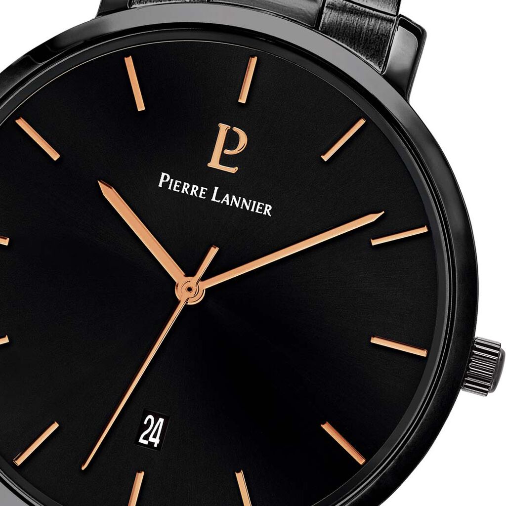 Montre Lannier Collection Echo Acier Noir