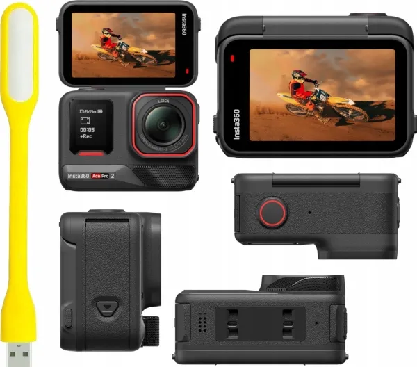 Insta360 Ace Pro 2 - Single Battery Standard Bundle - action-kamera - 8K / 30 fps - Leica - Bluetooth, Wi-Fi - undervands op til 12 m - sort
