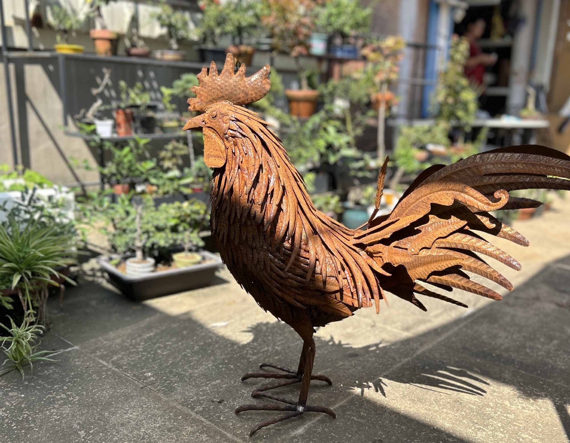 Metall-Skulptur 'Hahn', B 78 cm, T 26 cm, H 67 cm günstig bestellen