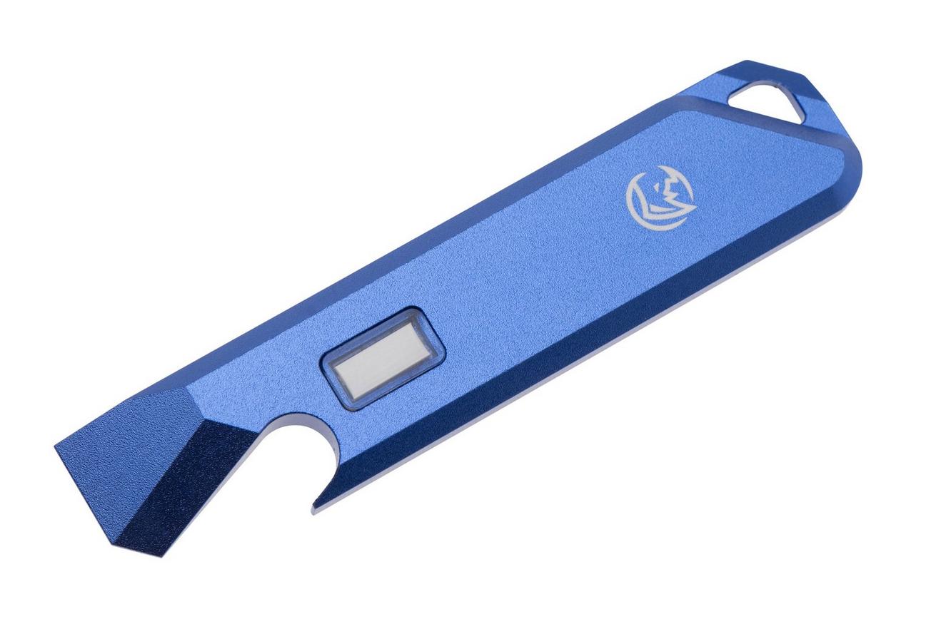 Glow Rhino Pry Bar PRY-201-AL-B-XB Blue Anodized Aluminum Blue Tritium