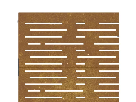 Portail de jardin 85x150 cm acier corten conception de carré