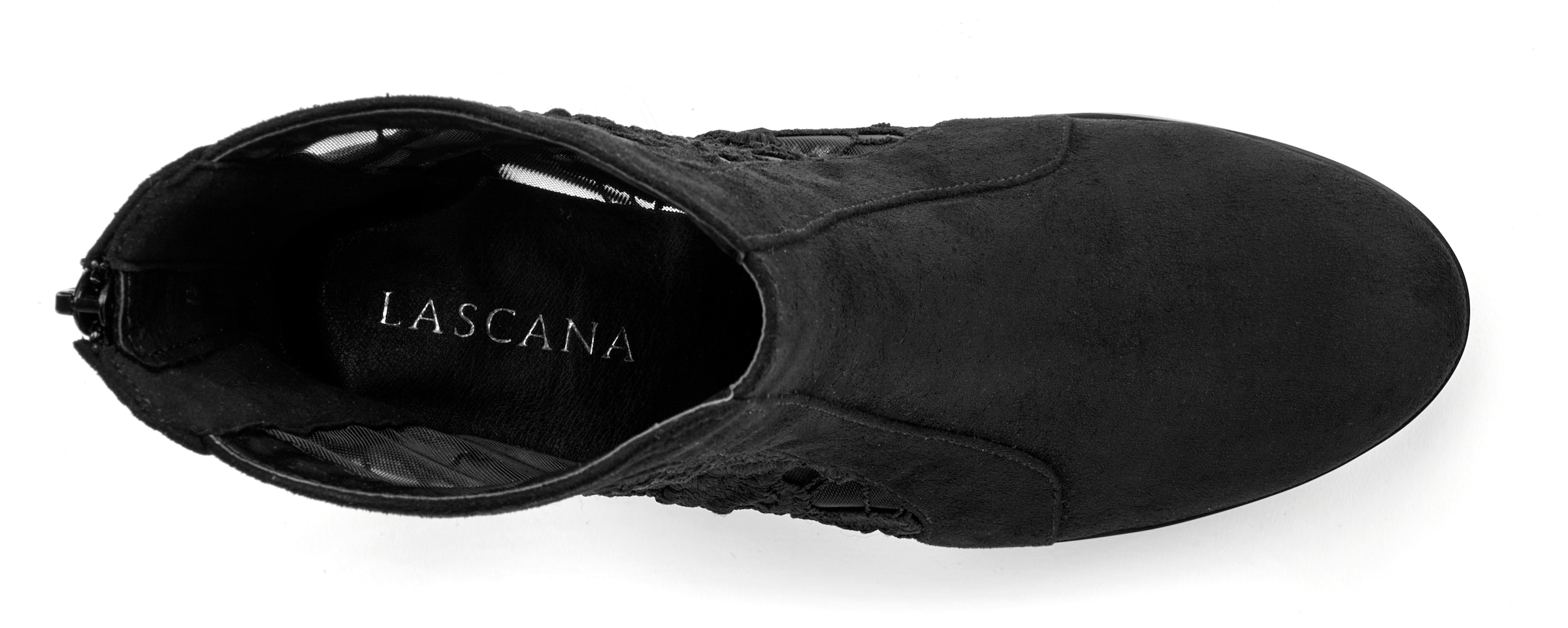 LASCANA High-Heel-Stiefelette »Ankle Boot, Stiefel«  mit modischer Spitze und bequemen Blockabsatz