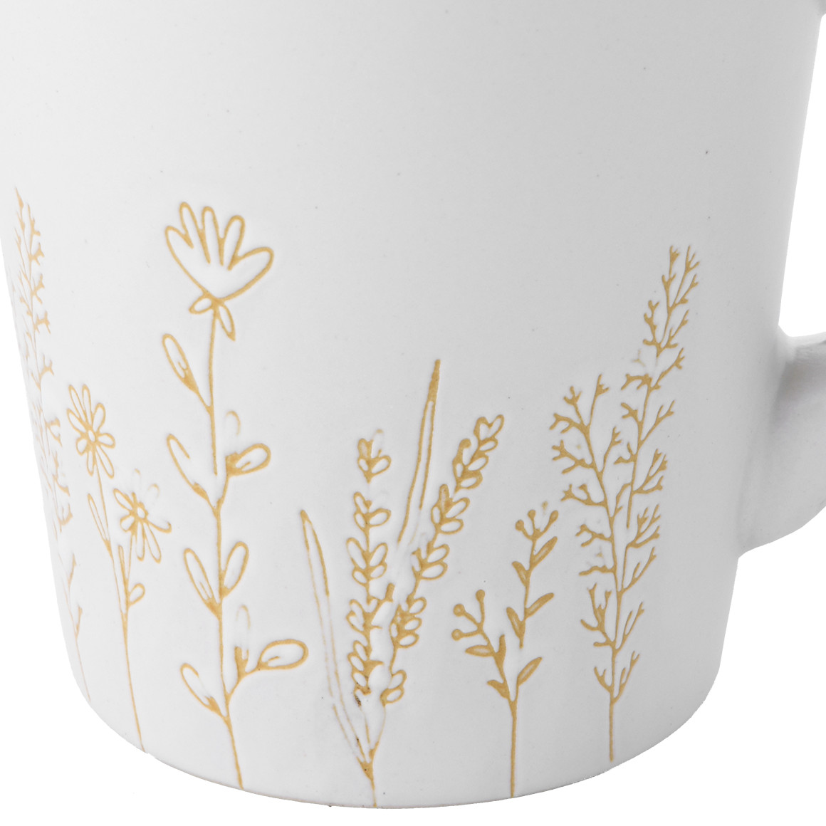 Tasse mit Blumen-Allover gelb
