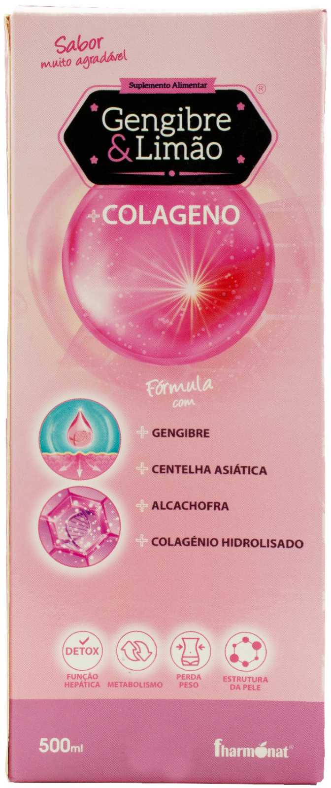 Fharmonat Gengibre e Limão + Colágeno 500 ml