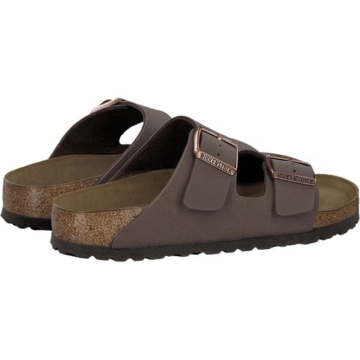Birkenstock Arizona Birko-Flor Nubuk Pantoletten in Braun