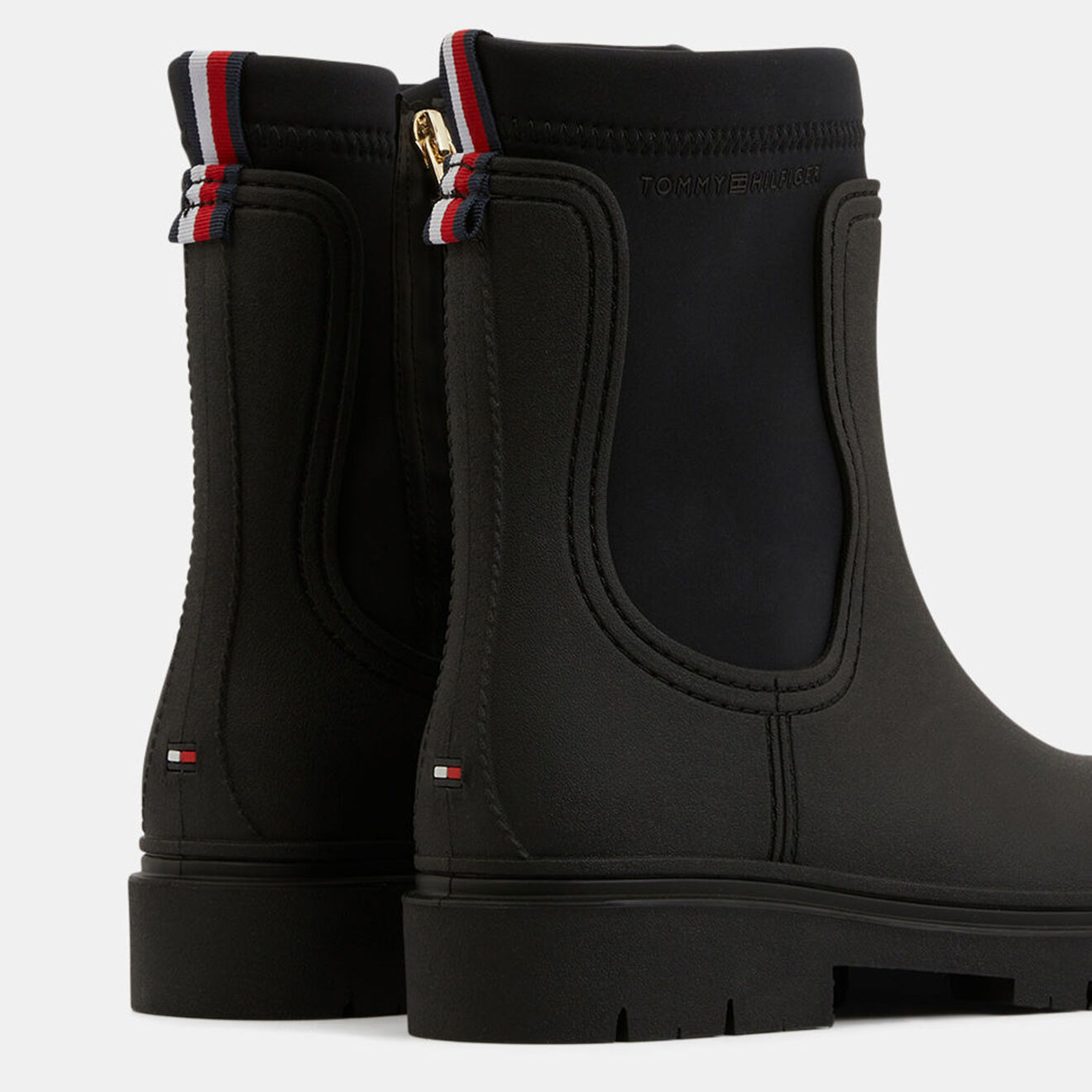 Tommy Hilfiger Chelsea boots de pluie en Néoprène noires