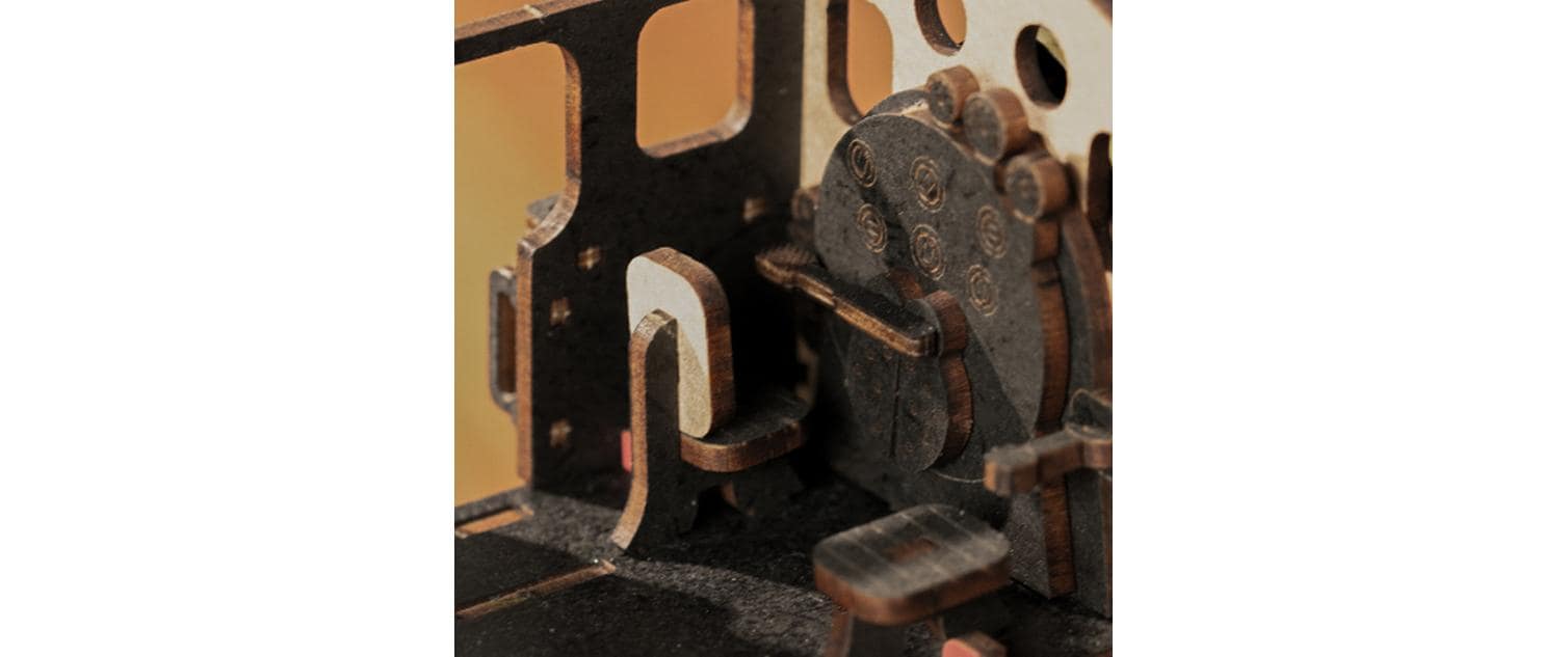 Bausatz Steam Journey 365-teilig3D-Puzzle aus lasergeschnittenen Holzteilen