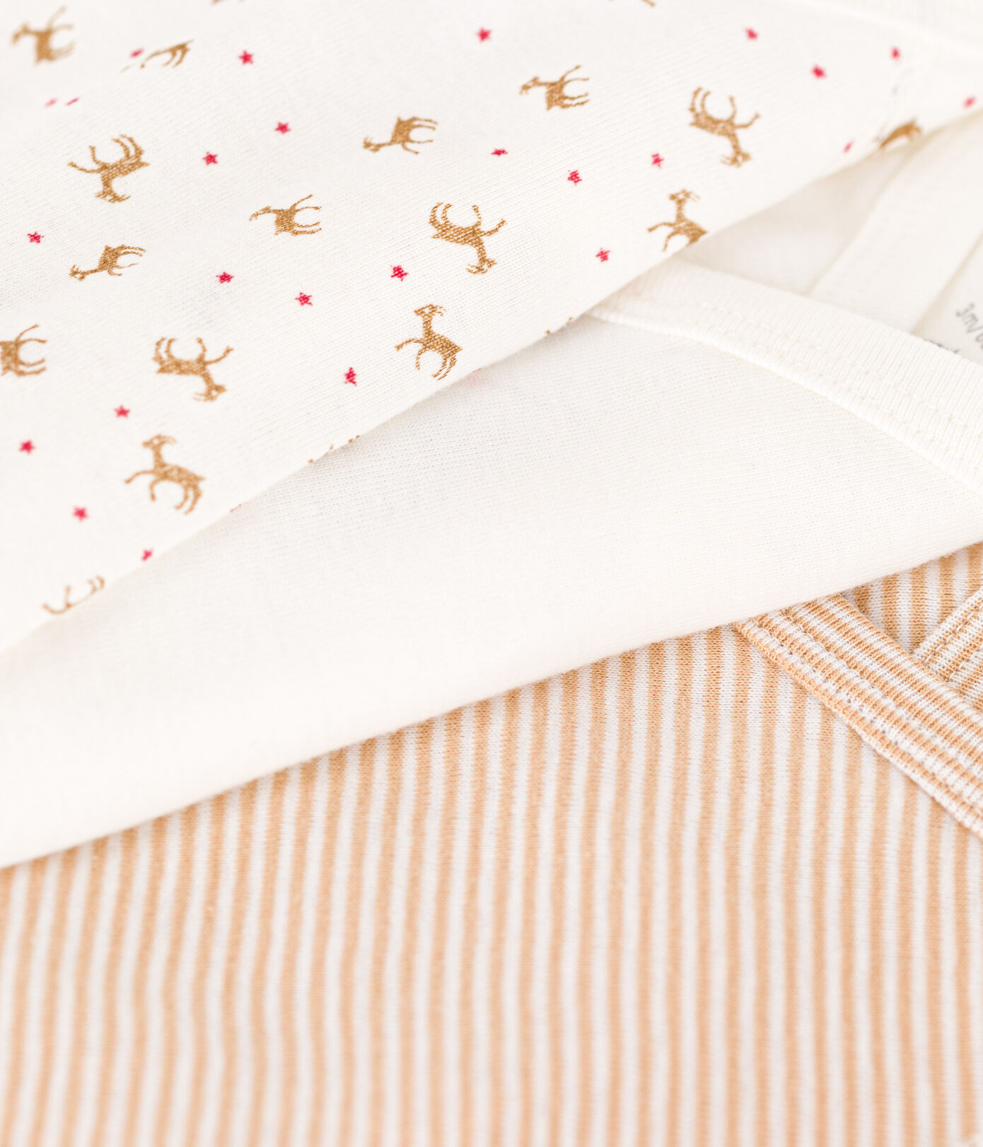 LOT DE 3 BODIES MANCHES LONGUES BÉBÉ EN COTON