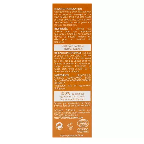 Óleo de Arnica Orgânico Naturaactive Macerado 50ml