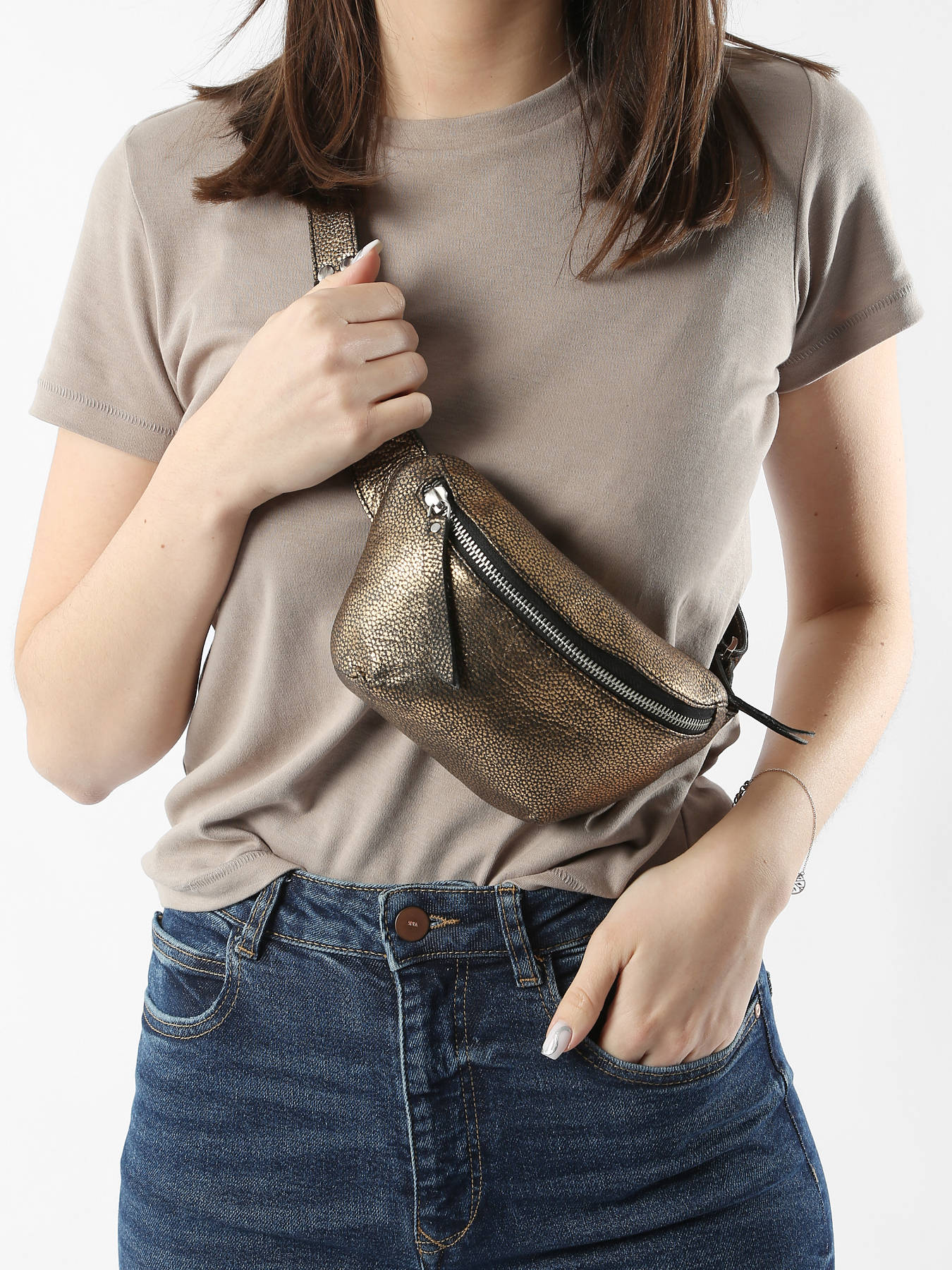 Sac banane XS Granite cuir PAUL MARIUS