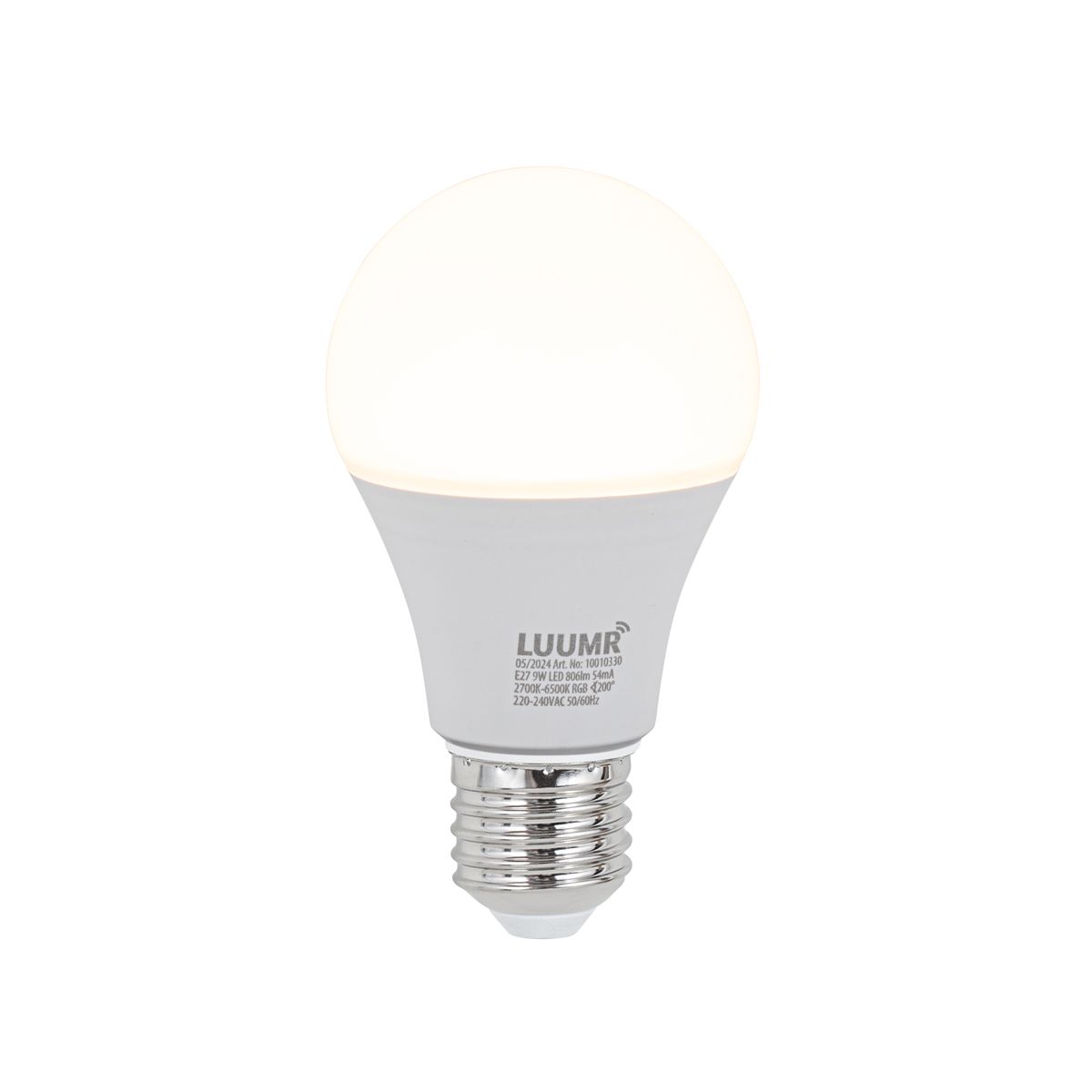 E27 dimbare LED lamp A60 opaal 9W 806 lm 2700-6500K