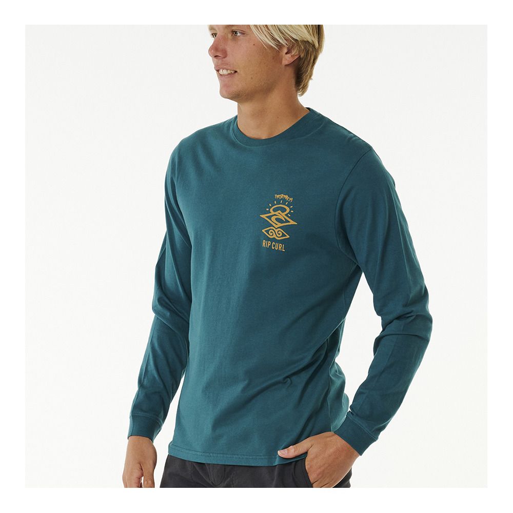 Rip Curl SEARCH ICON - Tee-shirt Homme blue green