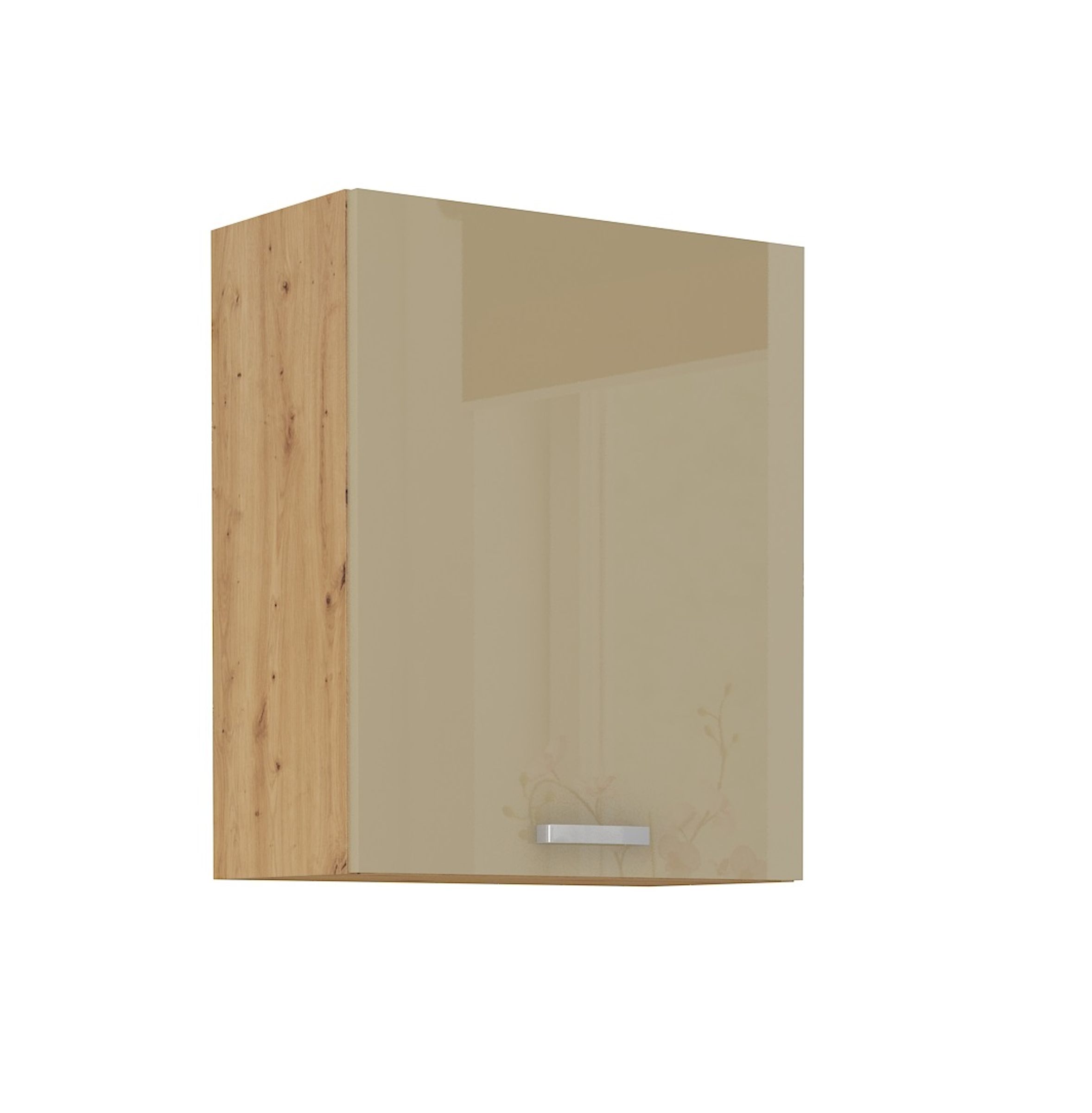 Hängeschrank 60 Eiche Artisan Cappuccino Hochglanz Küchenzeile Küchenblock Küche