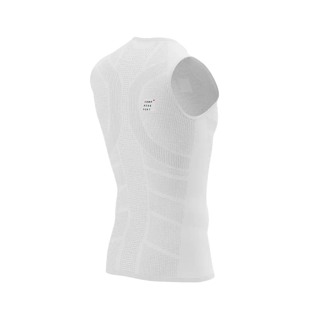 Compressport On/Off Hardloopshirt Zonder Mouwen Wit Heren