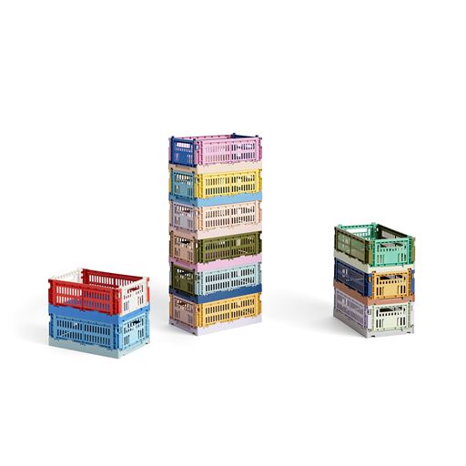 HAY Colour Crate Mix Kasse, Støvet Gul, Small