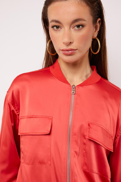 Fluresk roze dames jas