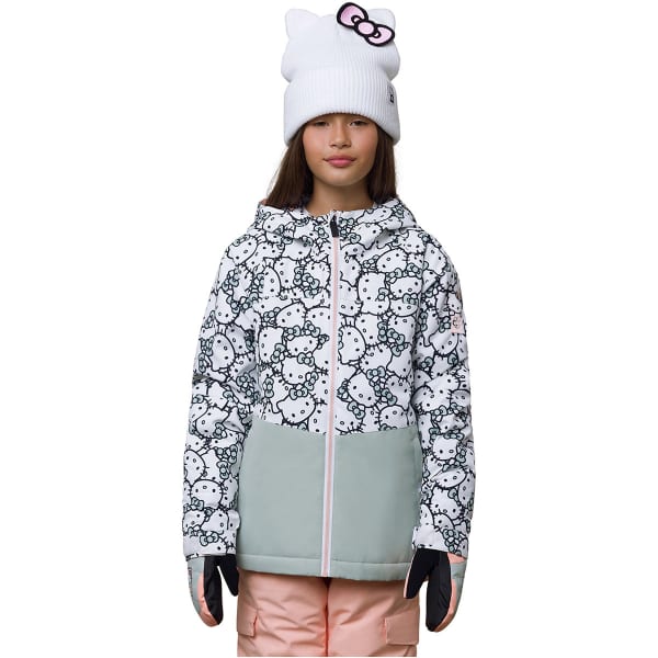 Veste snowboard 686 GIRLS ATHENA INSULATED JACKET HELLO KITTY DUSTY SAGE