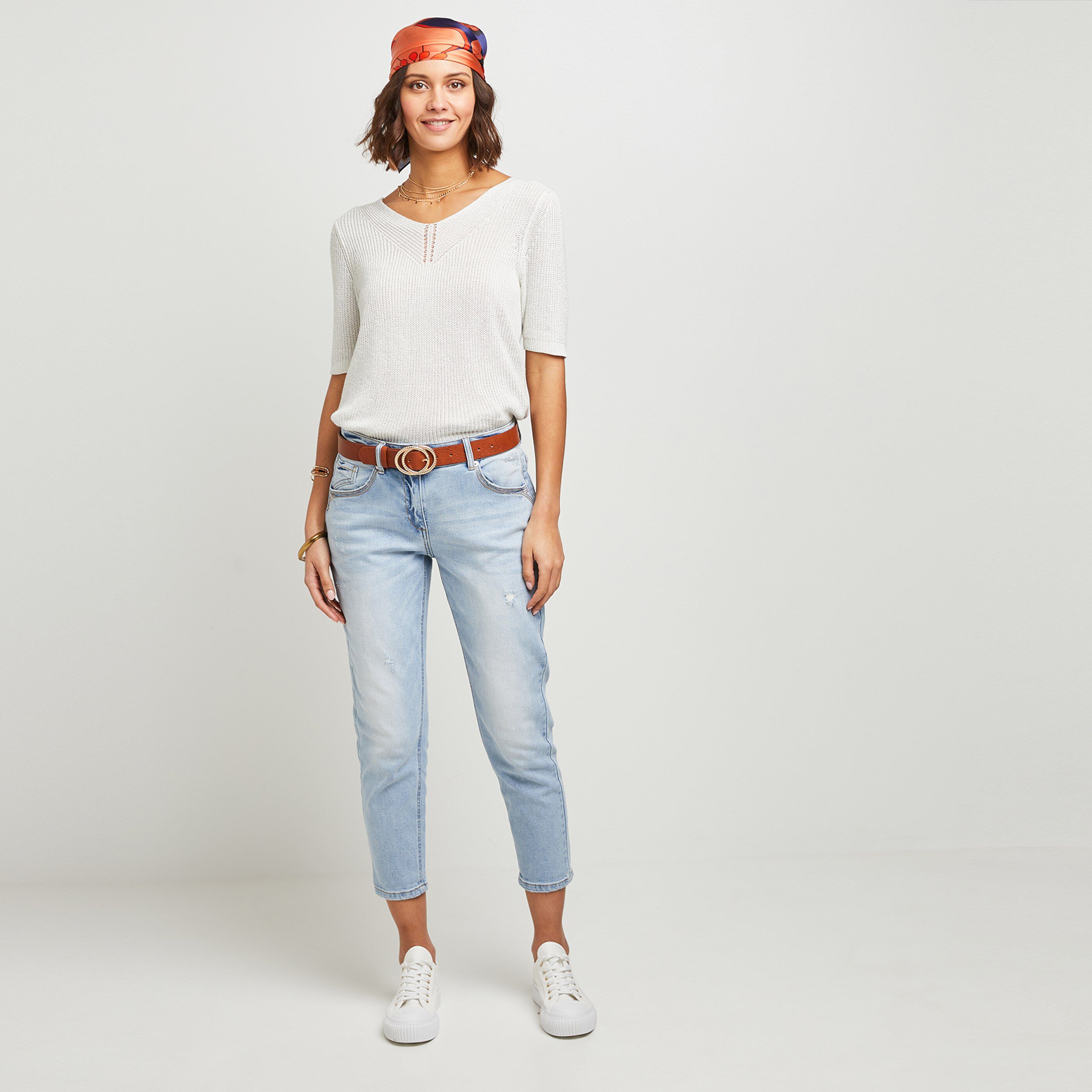 Jean boyfriend femme - LIGHT STONE
