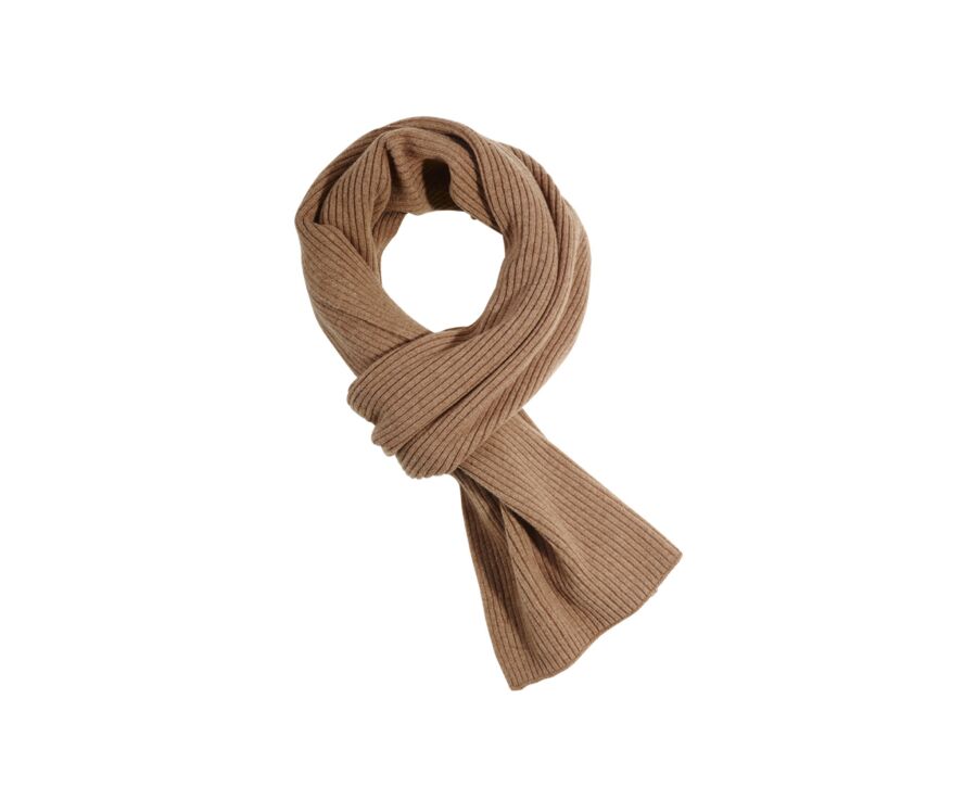 Écharpe Laine Homme Noisette chiné