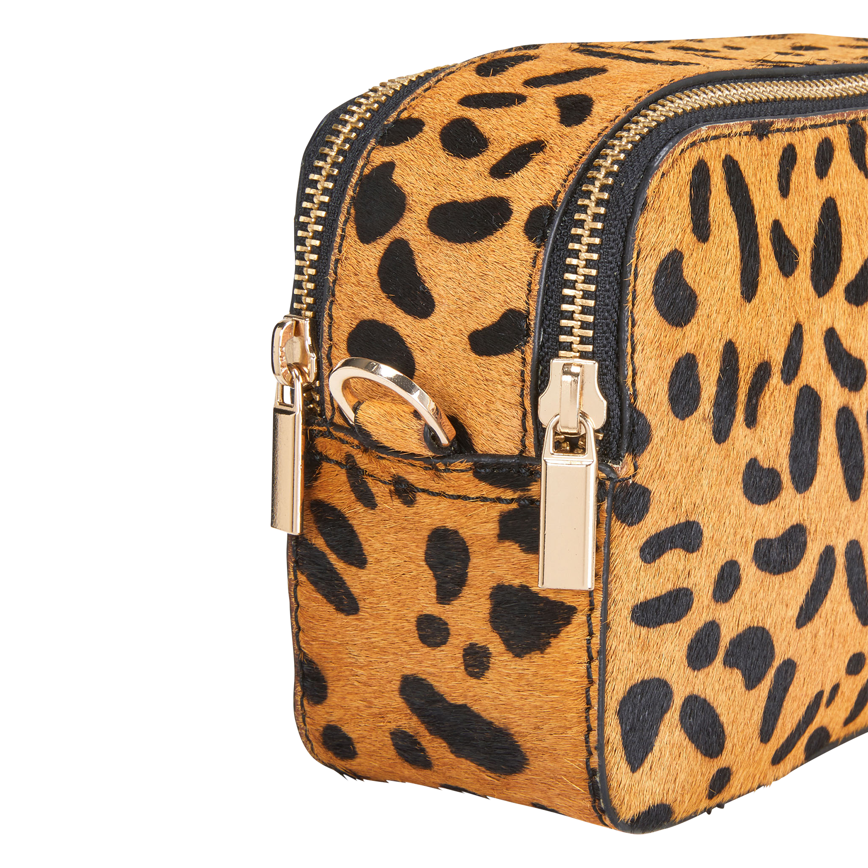 ABRI - Sac bandoulière en cuir poulain imprimé | Multicolore